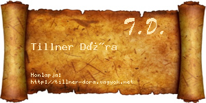 Tillner Dóra névjegykártya